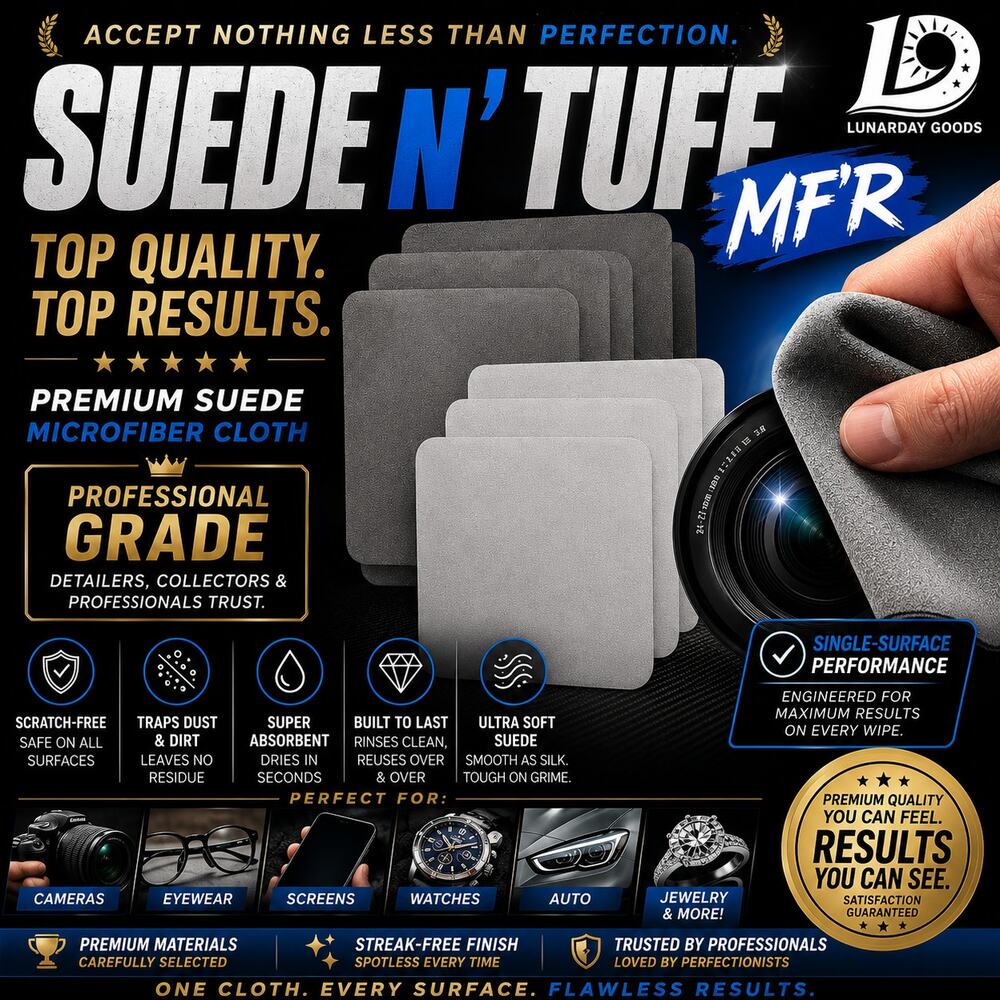 SUEDE-N-TUFF MF'R - Premium Suede Microfiber Cleaning Cloths 50 pcs